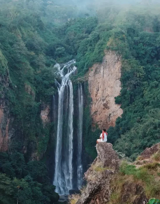 man-sitting-cliff-against-waterfall-forest_1048944-14035995